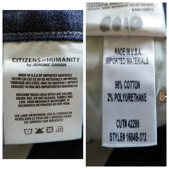 Citizens of Humanity Cara Cigarette High Rise Slim Ankle Jeans Size 25 COH - Picture 14 of 16
